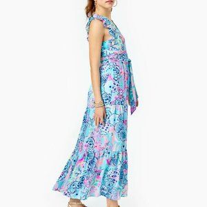 Lilly Pulitzer Destini Maxi Dress Bali Blue Once Upon a Tide